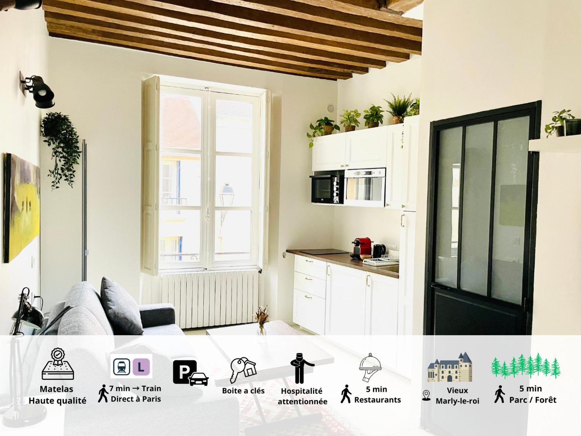 Studio Renove Et Tres Fonctionnel, Marly-Le-Roi Esterno foto